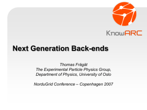 Next Generation Back-ends