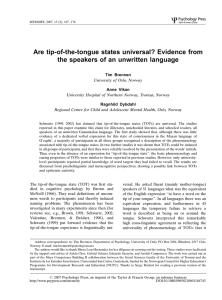 Are tip-of-the-tongue states universal? Evidence from