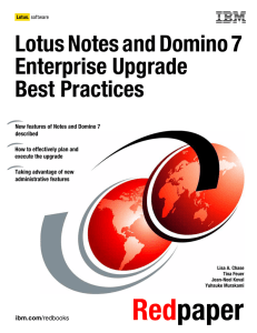 Lotus Notes and Domino 7 Enterprise Upgrade Best Practices Front cover
