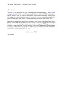 The motion of the subject &ndash; a metaphor? Reply to...