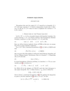 POISSON EQUATIONS À Y stands for an inequality X ¤