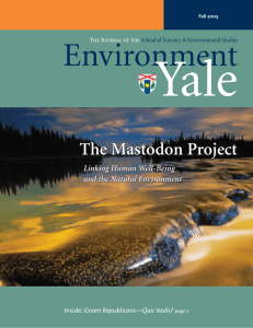 Yale Environment The Mastodon Project Linking Human Well-Being