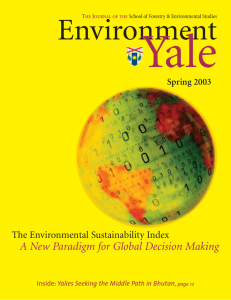 Yale Environment A New Paradigm for Global Decision Making The Environmental Sustainability Index
