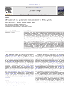 ﬂuvial systems Introduction to the special issue on discontinuity of ⁎ Denise Burchsted