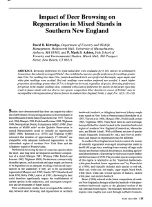 Impact of Deer Browsing on Regeneration in Mixed  Stands in