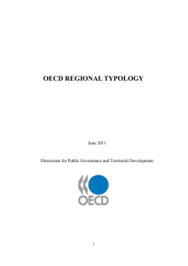 OECD REGIONAL TYPOLOGY  June 2011 Directorate for Public Governance and Territorial Development