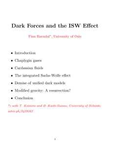 Dark Forces and the ISW Effect