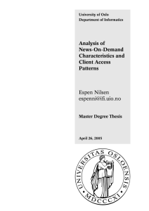 Analysis of News-On-Demand Characteristics and Client Access