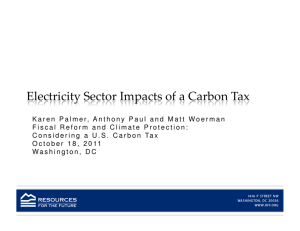Electricity Sector Impacts of a Carbon Tax
