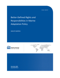 Better‐Defined Rights and  Responsibilities in Marine  Adaptation Policy   