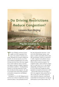 T  Do Driving Restrictions Reduce Congestion?