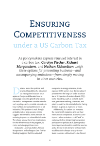 Ensuring Competitiveness under a US Carbon Tax