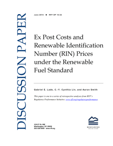 Ex Post Costs and Renewable Identification Number (RIN) Prices