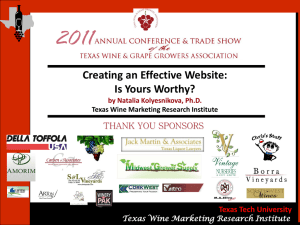2011 Creating an Effective Website: Is Yours Worthy? Texas Tech University