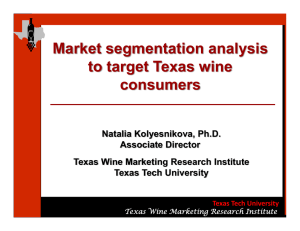 Market segmentation analysis to target Texas wine consumers