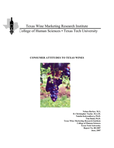 Texas Wine Marketing Research Institute  CONSUMER ATTITUDES TO TEXAS WINES