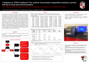 Validation of  FOSS FoodScan™ for analysis of proximate composition... and fat) in fresh meat (beef) products.