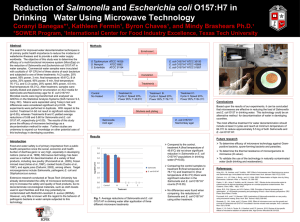 Salmonella Drinking   Water Using Microwave Technology ¹