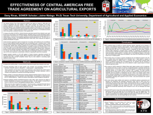 Impresión: EFFECTIVENESS OF CENTRAL AMERICAN FREE TRADE AGREEMENT ON AGRICULTURAL EXPORTS