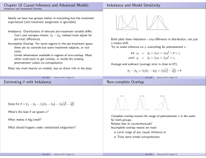 Chapter 10 Causal Inference and Advanced Models Imbalance and Model Sensitivity