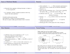 Basics of Multilevel Models Notation