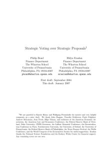 Strategic Voting over Strategic Proposals