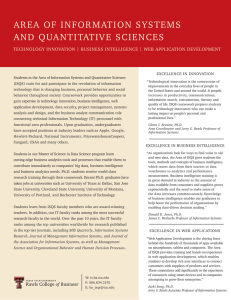 AREA OF INFORMATION SYSTEMS AND QUANTITATIVE SCIENCES “