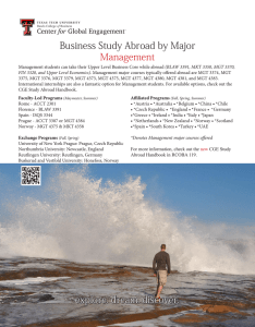 Business Study Abroad by Major Management