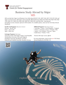 Business Study Abroad by Major MIS