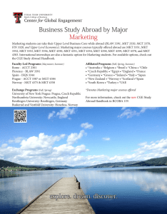 Business Study Abroad by Major Marketing