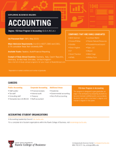 ACCOUNTING 1040 Degree: 150-hour Program in Accounting COMPANIES THAT HIRE RAWLS GRADUATES