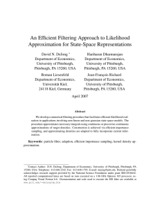 An Efficient Filtering Approach to Likelihood Approximation for State-Space Representations