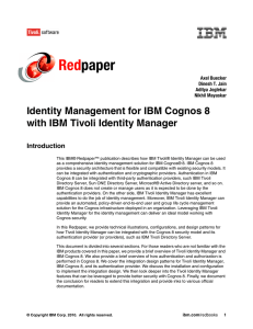 Red paper Identity Management for IBM Cognos 8 with IBM Tivoli Identity Manager