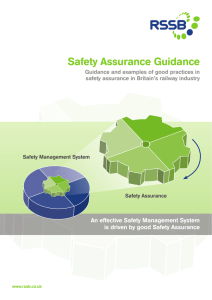 Safety Assurance Guidance An effective Safety Management System