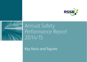 Annual Safety Performance Report 2014/15 Key facts and figures