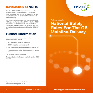NSRs Notification of