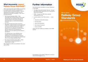 Further information What documents support Railway Group Standards?