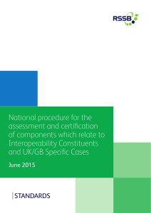 National procedure for the assessment and certification of components which relate to
