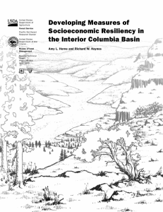 Developing Measures of Socioeconomic Resiliency in the Interior Columbia Basin