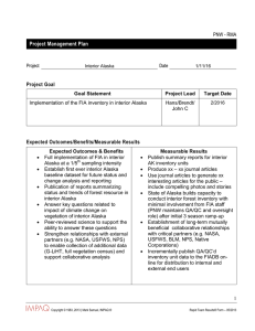 Project Management Plan Project Goal Expected Outcomes/Benefits/Measurable Results