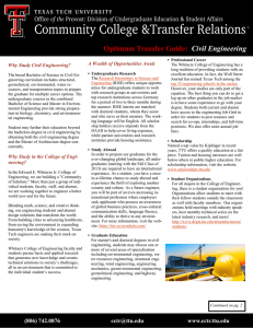 Optimum Transfer Guide: Civil Engineering  A Wealth of Opportunities Await