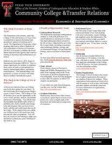 Optimum Transfer Guide: Economics &amp; International Economics  A Wealth of Opportunities Await