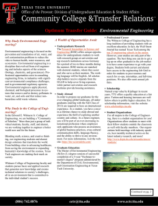 Optimum Transfer Guide: Environmental Engineering  A Wealth of Opportunities Await