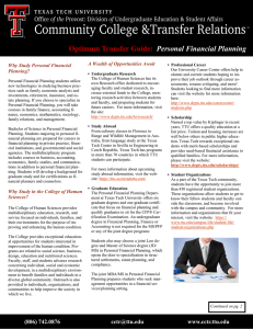 Optimum Transfer Guide: Personal Financial Planning  A Wealth of Opportunities Await