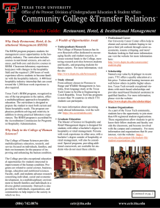 Optimum Transfer Guide: Restaurant, Hotel, &amp; Institutional Management