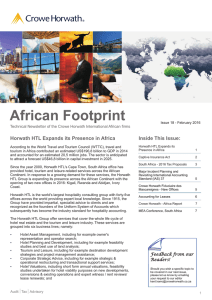 African Footprint Crowe Horwath Inside This Issue: