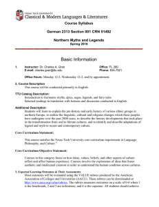 Basic Information Course Syllabus German 2313 Section 001 CRN 51492