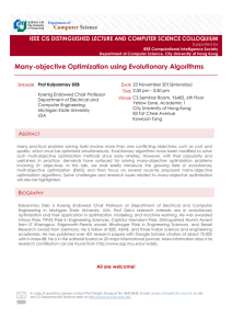 Many-objective Optimization using Evolutionary Algorithms  S
