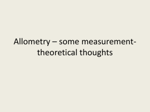 Allometry – some measurement- theoretical thoughts