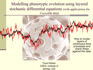 Modelling phenotypic evolution using layered stochastic differential equations (with applications for Coccolith data)